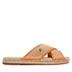 Espadryle Tommy Hilfiger. Brązowe espadryle damskie Tommy Hilfiger, bez wzorów, bez obcasa. Za 409.99 zł.
