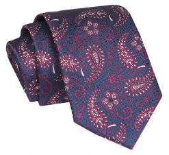 Krawat - ALTIES - Bordowy Wzór Paisley. Czerwone krawaty i muchy męskie Alties, bez wzorów, z tkaniny, eleganckie. Za 49.00 zł.