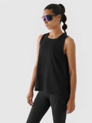 4F Top treningowy oversize szybkoschnący 4F x Anna Lewandowska - czarny S. Czarne topy damskie 4f, s, bez wzorów, z dzianiny, bez ramiączek. W wyprzedaży za 49.99 zł.