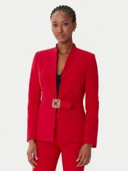 Rinascimento Marynarka CFC0126208003 Czerwony Slim Fit. Czerwone marynarki i żakiety damskie RINASCIMENTO, xl, bez wzorów, z syntetyku. Za 709.99 zł.