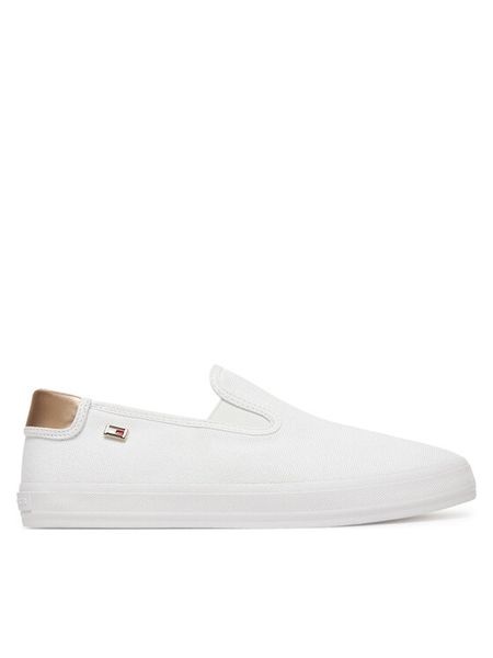 Tommy Hilfiger Tenisówki Vulc Canvas Slip-On Sneaker FW0FW08645 Biały. Białe trampki i tenisówki damskie Tommy Hilfiger, bez wzorów, z materiału. Za 179.99 zł.