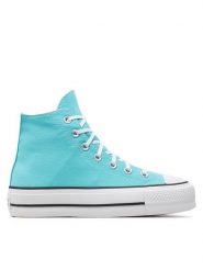 Converse Trampki Chuck Taylor All Star Lift A07570C Niebieski. Niebieskie trampki i tenisówki damskie Converse, bez wzorów, z materiału. Za 309.99 zł.