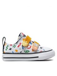 Converse Trampki Chuck Taylor All Star Easy-On Doodles A07219C Biały. Białe trampki i tenisówki chłopięce Converse, bez wzorów, z materiału, retro, bez zapięcia. Za 159.99 zł.