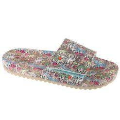 Klapki na basen damskie, Pop Ups 2 - Spring Crush. Klapki damskie Skechers, bez wzorów, bez obcasa. Za 119.99 zł.