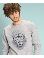 WOOOP Bluza "Cool Lion" w kolorze szarym rozmiar: XS. Szare bluzy bez kaptura męskie Wooop, xs. Za 83.42 zł.