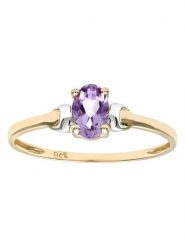 Diamant Exquis Złoty pierścionek z ametystem rozmiar: 53. Żółte pierścionki damskie Diamant Exquis, z ametystem, złote. Za 555.95 zł.