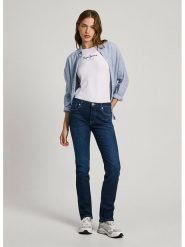 Pepe Jeans Dżinsy - Slim fit - w kolorze granatowym rozmiar: W25/L30. Niebieskie jeansy damskie Pepe Jeans. Za 327.45 zł.