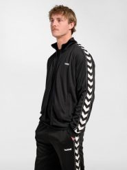 Kurtka z dresu Hummel Club Chevron. Czarne kurtki damskie HUMMEL, m, bez wzorów, z dresówki, bez kaptura. Za 316.25 zł.