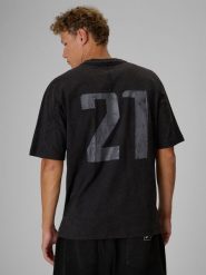 4F Regular Size: T-shirt loose z nadrukiem 4F | Tomasz Fornal - szary XS. Szare t-shirty męskie 4f, m, z aplikacjami, z bawełny, bez kołnierzyka. Za 129.99 zł.