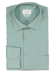Eterna Koszula Modern fit - w kolorze zielonym rozmiar: 41. Zielone koszule męskie Eterna, bez wzorów, bez kołnierzyka, bez ramiączek. Za 119.95 zł.