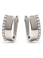 Luxenter Srebrne kolczyki z cyrkoniami rozmiar: onesize. Szare kolczyki damskie Luxenter, z cyrkonią, srebrne. Za 187.52 zł.