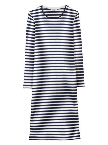 Herrlicher Sukienka w kolorze granatowo-białym rozmiar: XL. Białe sukienki damskie Herrlicher, na co dzień, xl, bez wzorów, bez kołnierzyka, bez ramiączek, midi, proste. Za 130.50 zł.