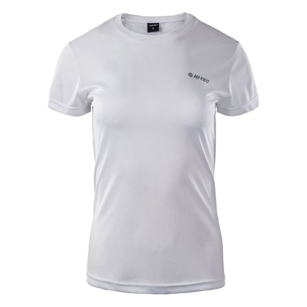 Koszulka damska Hi-Tec Lady Sibic - biała, Rozmiar M. Białe t-shirty damskie Hi-tec, l, bez wzorów, z poliesteru, bez kołnierzyka. Za 29.99 zł.