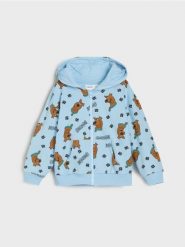 Rozpinana bluza z kapturem Scooby-Doo - niebieski. Niebieskie bluzy i bluzki niemowlęce Sinsay, bez wzorów, bez ramiączek, z kapturem. Za 25.99 zł.