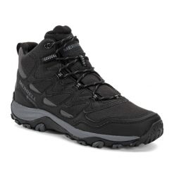 Buty turystyczne męskie Merrell West Rim Sport Mid GTX. Czarne buty trekkingowe męskie MERRELL, bez zapięcia, trekkingowe. Za 359.99 zł.