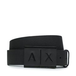 Pasek Armani Exchange. Czarne paski męskie Armani Exchange, bez wzorów. Za 325.99 zł.