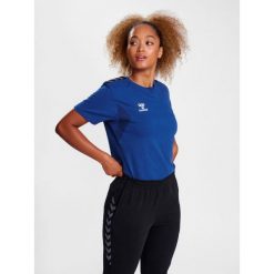 Koszulka damska Hummel Authentic. Niebieskie bluzki damskie HUMMEL, l, bez wzorów, sportowe, bez kołnierzyka, bez ramiączek. Za 164.50 zł.
