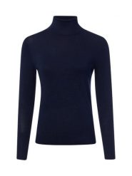 Marie Lund Sweter Kobiety drobna dzianina niebieski, M. Niebieskie golfy damskie Marie Lund, m, bez wzorów, z dzianiny, bez ramiączek. Za 179.95 zł.