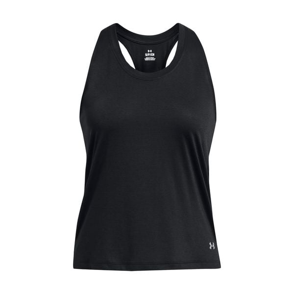 Damski tank top Under Armour Streaker. Czarne topy damskie Under Armour, xs, bez wzorów, bez kołnierzyka. Za 168.50 zł.