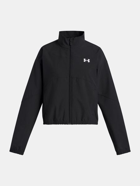 Kurtka damska Under Armour UA Rival Woven-BLK. Szare kurtki damskie Under Armour, bez wzorów, z materiału, bez kaptura. Za 252.92 zł.