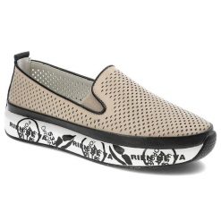 Beżowe Półbuty S.Barski Wygodne Buty Na Platformie. Brązowe półbuty damskie S.BARSKI, bez wzorów, ze skóry, bez obcasa, na platformie. Za 179.00 zł.
