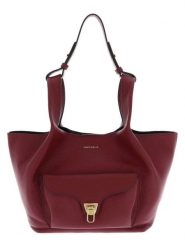 COCCINELLE Skórzany shopper bag w kolorze czerwonym - 36 x 22 x 10 cm rozmiar: onesize. Czerwone shopper bag damskie Coccinelle, bez wzorów, z materiału, bez dodatków. Za 1,003.18 zł.