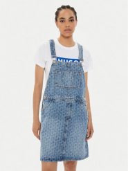 Hugo Sukienka jeansowa Garli_B 50513727 Niebieski Regular Fit. Niebieskie sukienki damskie Hugo, s, bez wzorów, z bawełny, bez kołnierzyka, bez ramiączek. Za 399.99 zł.