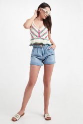 Spodenki jeansowe damskie BLUGIRL BLUMARINE. Szorty damskie Blugirl Blumarine, bez wzorów, z jeansu. W wyprzedaży za 655.85 zł.