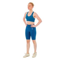 Damski zestaw sportowy Xtreme - spodenki sportowe + top sportowy - Niebieski. Niebieskie topy sportowe damskie XTREME SOCKSWEAR, s, bez wzorów, z materiału, bez ramiączek. Za 177.72 zł.