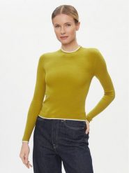 Vero Moda Sweter Flouncy 10299604 Żółty Slim Fit. Żółte swetry klasyczne damskie Vero Moda, m, z syntetyku, bez kołnierzyka. Za 89.99 zł.