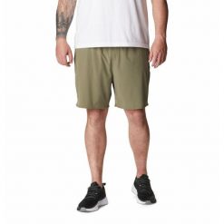 Krótkie Spodenki Trekkingowe Męskie Columbia Hike Short. Zielone szorty męskie Columbia, bez kołnierzyka. Za 75.99 zł.