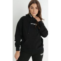 Czarna Bluza z Kapturem Ruzha. Czarne bluzy z kapturem damskie Born2be, l, z bawełny. Za 99.99 zł.