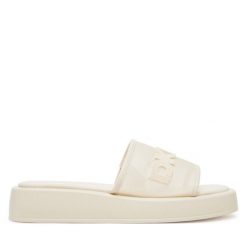 Klapki DKNY. Klapki damskie DKNY, bez wzorów, bez obcasa. Za 389.99 zł.