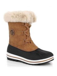 Kimberfeel Kozaki zimowe "Elisa" w kolorze jasnobrązowym rozmiar: 37. Brązowe kozaki damskie Kimberfeel, z materiału, bez obcasa. Za 300.92 zł.
