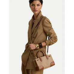 Torebka LAUREN RALPH LAUREN. Brązowe torebki klasyczne damskie Lauren Ralph Lauren, bez wzorów, bez dodatków. Za 1,499.00 zł.
