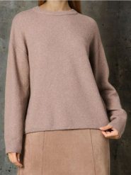 Sweter chunky z domieszką wełny - brązowy. Brązowe swetry klasyczne damskie Sinsay, l, z wełny, bez kołnierzyka. Za 59.99 zł.