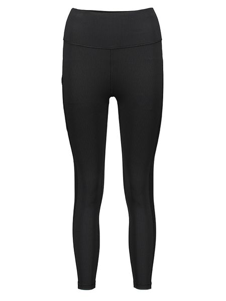 Adidas Legginsy sportowe "Yo Lux Wind" w kolorze czarnym rozmiar: XS. Czarne legginsy damskie Adidas, xs, bez wzorów, z materiału, outdoorowe. Za 126.45 zł.