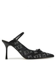 PINKO Klapki Elsa 08 SD0335 T017 Czarny. Czarne klapki damskie Pinko, bez wzorów, z materiału, bez obcasa. Za 1,219.00 zł.
