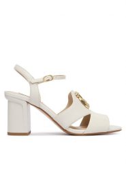 Liu Jo Sandały Brooke 01 SA6051 PX695 Kremowy. Białe sandały damskie Liu Jo, bez wzorów, ze skóry, bez obcasa, na słupku. Za 729.99 zł.
