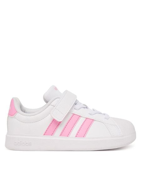 Adidas Sneakersy Streettalk KJ9608 Biały. Białe buty sportowe dziewczęce Adidas, bez wzorów, ze skóry, bez zapięcia. Za 199.99 zł.