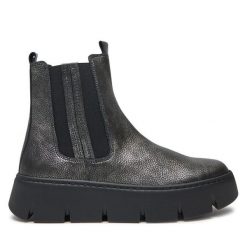 Botki Gabor. Szare botki damskie Gabor, bez obcasa, na płaskiej podeszwie, bez zapięcia. Za 559.99 zł.
