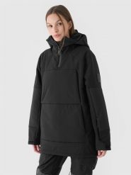 4F Kurtka snowboardowa membrana 8000 damska - czarna XL. Czarne kurtki damskie 4f, m, bez wzorów, z dzianiny, z kapturem, narciarskie. W wyprzedaży za 299.99 zł.