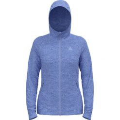 Bluza rozpinana z kapturem damska ODLO Tencia Mid Layer Hoody Full Zip. Niebieskie bluzy z kapturem damskie Odlo, xl. Za 479.99 zł.