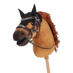 Czapka dla konia QHP Ear Net Jump. Czarne czapki męskie QHP, bez wzorów, eleganckie. Za 77.50 zł.