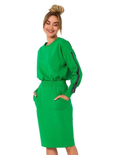 Made of emotion Spódnica w kolorze zielonym rozmiar: M. Zielone spódniczki damskie Made Of Emotion, m, bez wzorów, midi, proste. Za 106.95 zł.