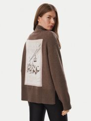 Guess Sweter V6BR12 Z1673 Brązowy Regular Fit. Brązowe swetry klasyczne damskie Guess, s, z syntetyku, bez kołnierzyka. Za 394.99 zł.