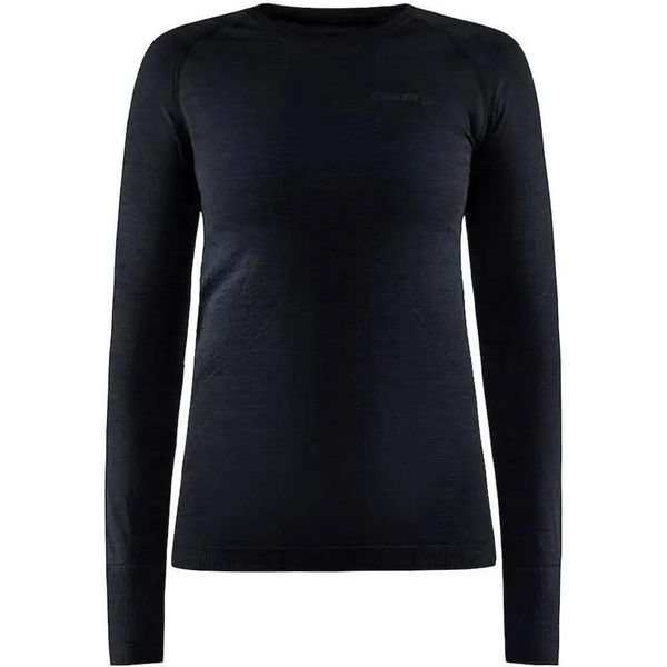 Damska koszulka kompresyjna z długim rękawem Craft Core Dry Active Comfort. Czarne bielizna termoaktywna damska Craft, s, bez wzorów, z poliamidu. Za 356.99 zł.
