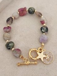 Nakkash Pozłacana bransoletka z turmalinem rozmiar: onesize. Żółte bransoletki damskie Nakkash, pozłacane. Za 95.92 zł.