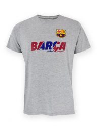 FC Barcelona szara koszulka dla dorosłych. Szare t-shirty damskie FC Barcelona, s, z bawełny, bez ramiączek, do piłki nożnej. Za 126.26 zł.