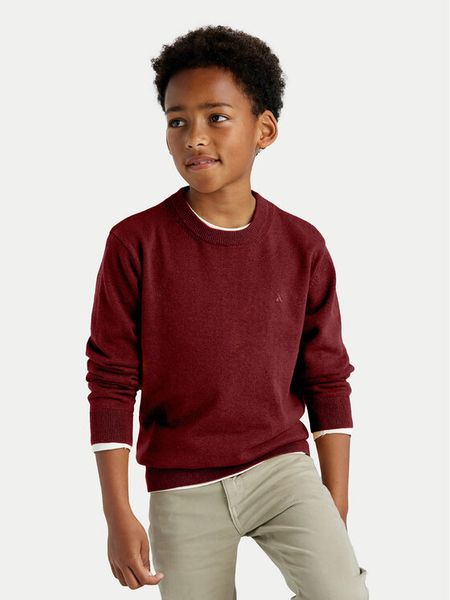 Mayoral Sweter 354 Czerwony Regular Fit. Czerwone swetry chłopięce Mayoral, bez wzorów, z bawełny, bez kołnierzyka. Za 109.99 zł.